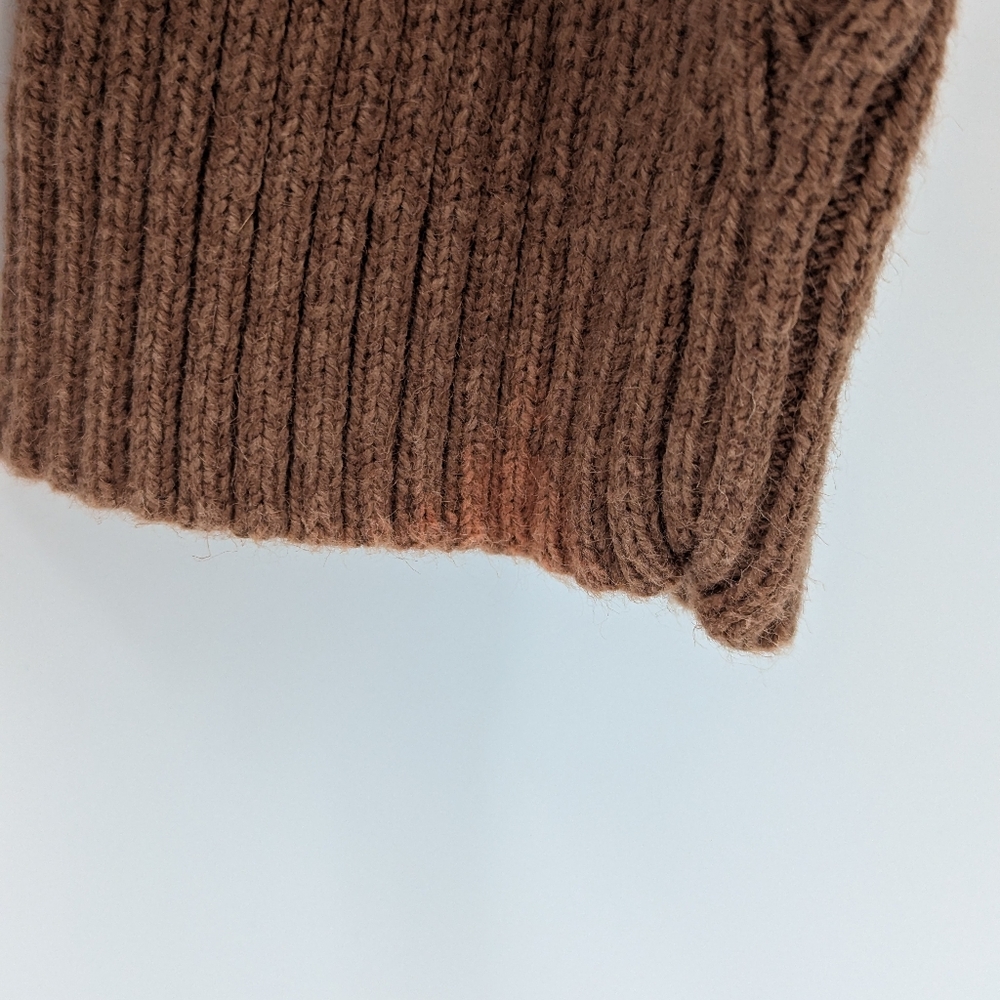 Woolrich Brown Quarter Zip Knit Sweater Pullover Earth Tone Outdoor Women's L - Picture 7 of 13